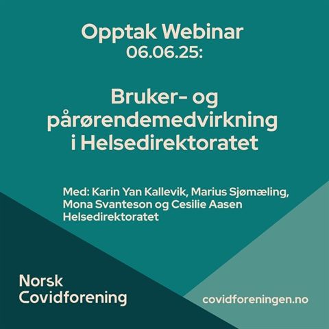 Opptak av webinar fra 6.juni